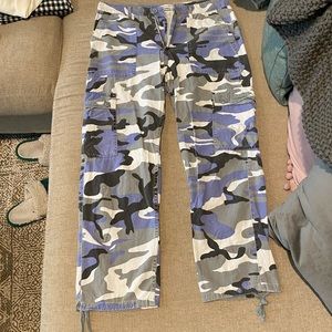 Urban Outfitters Blue Camo Cargo Pants